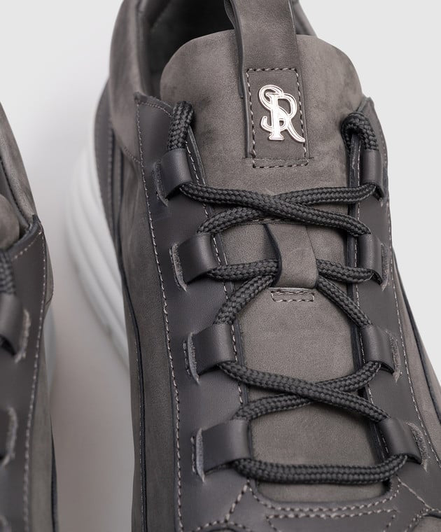 STEFANO RICCI Grey nubuck sneakers
