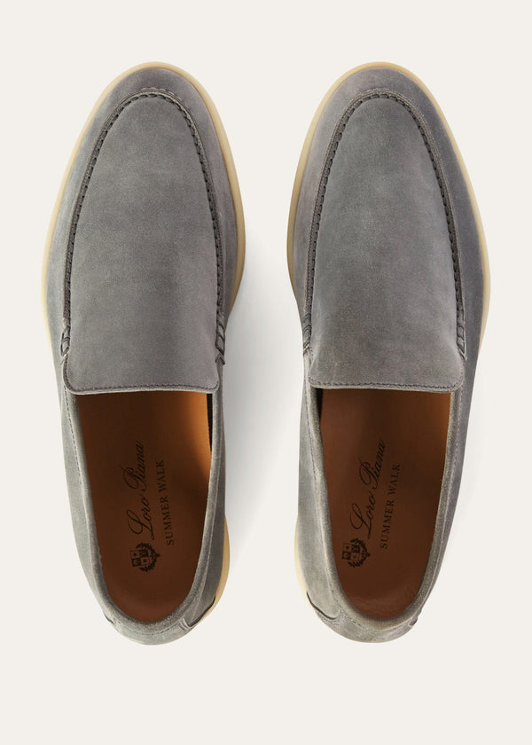 Loro piana Mocassins summer walk Gull gray