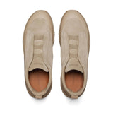 Espadrilles Zegna - Triple Stitch™ - Monte en Cuir et Veau Velours - Beige