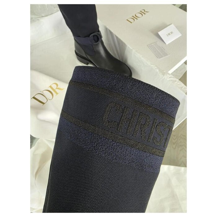 BOTTES DIOR EN RE MAJEUR AVEC TISSU TECHNIQUE EN BLEU