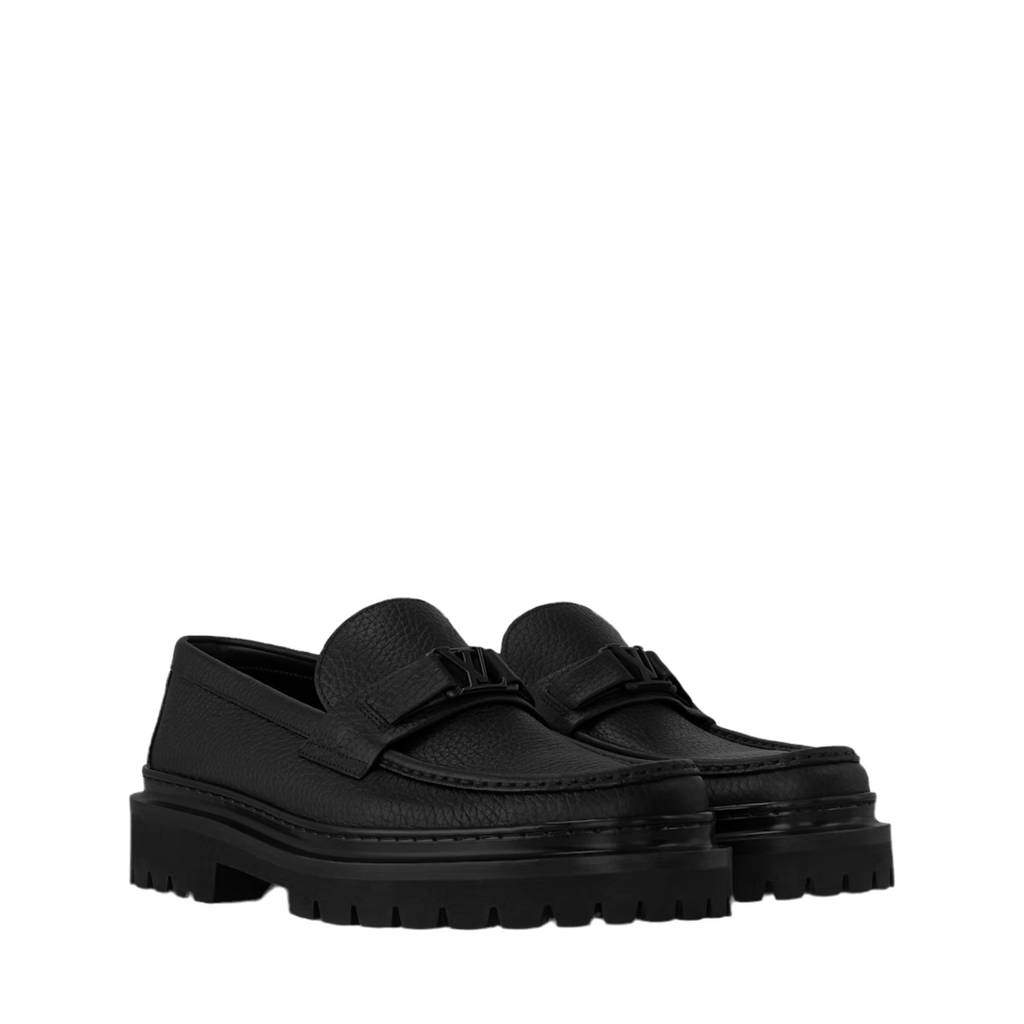 MOCASSIN MAJOR EN CUIR DE VEAU GRAINE EN NOIR