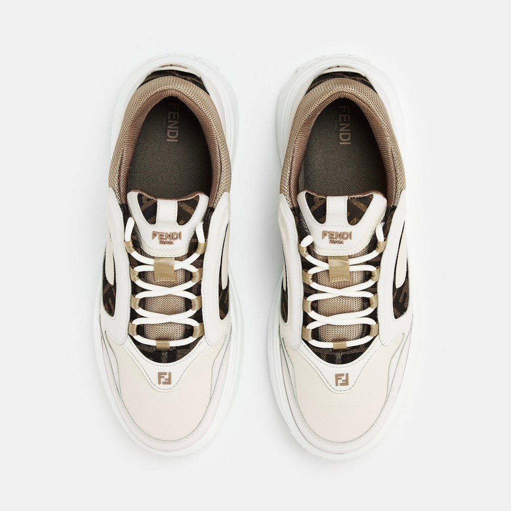 FENDI FORCE Multicolor leather WHITE