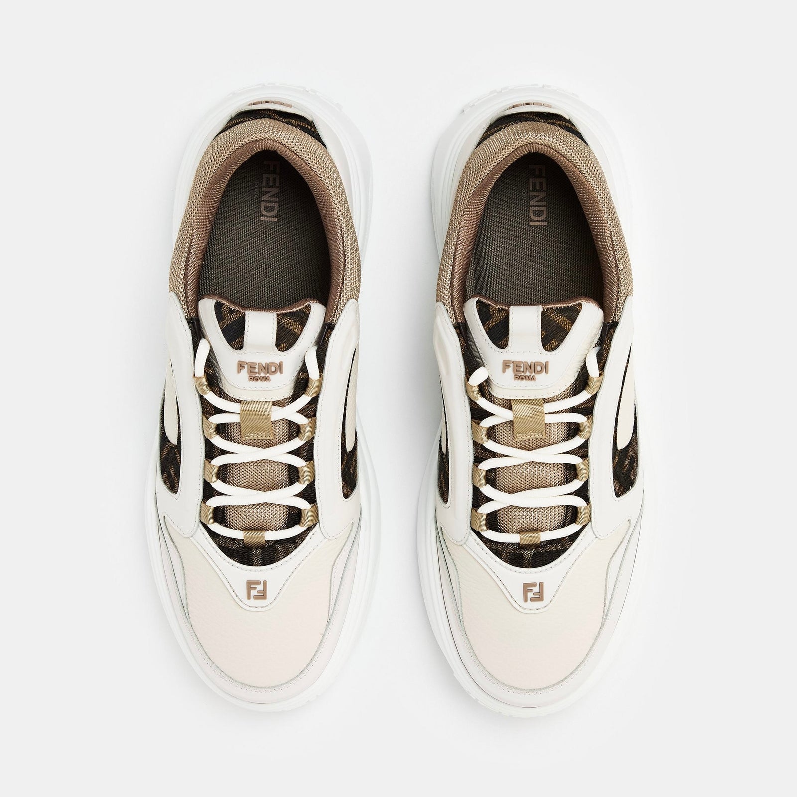 FENDI FORCE Multicolor leather WHITE