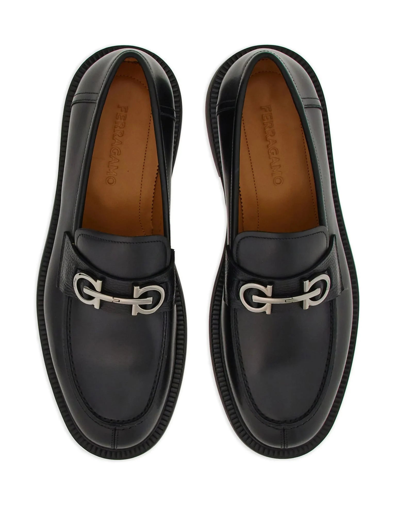 MOCASSINS FERRAGAMO EN CUIR A PLAQUE GANCINI