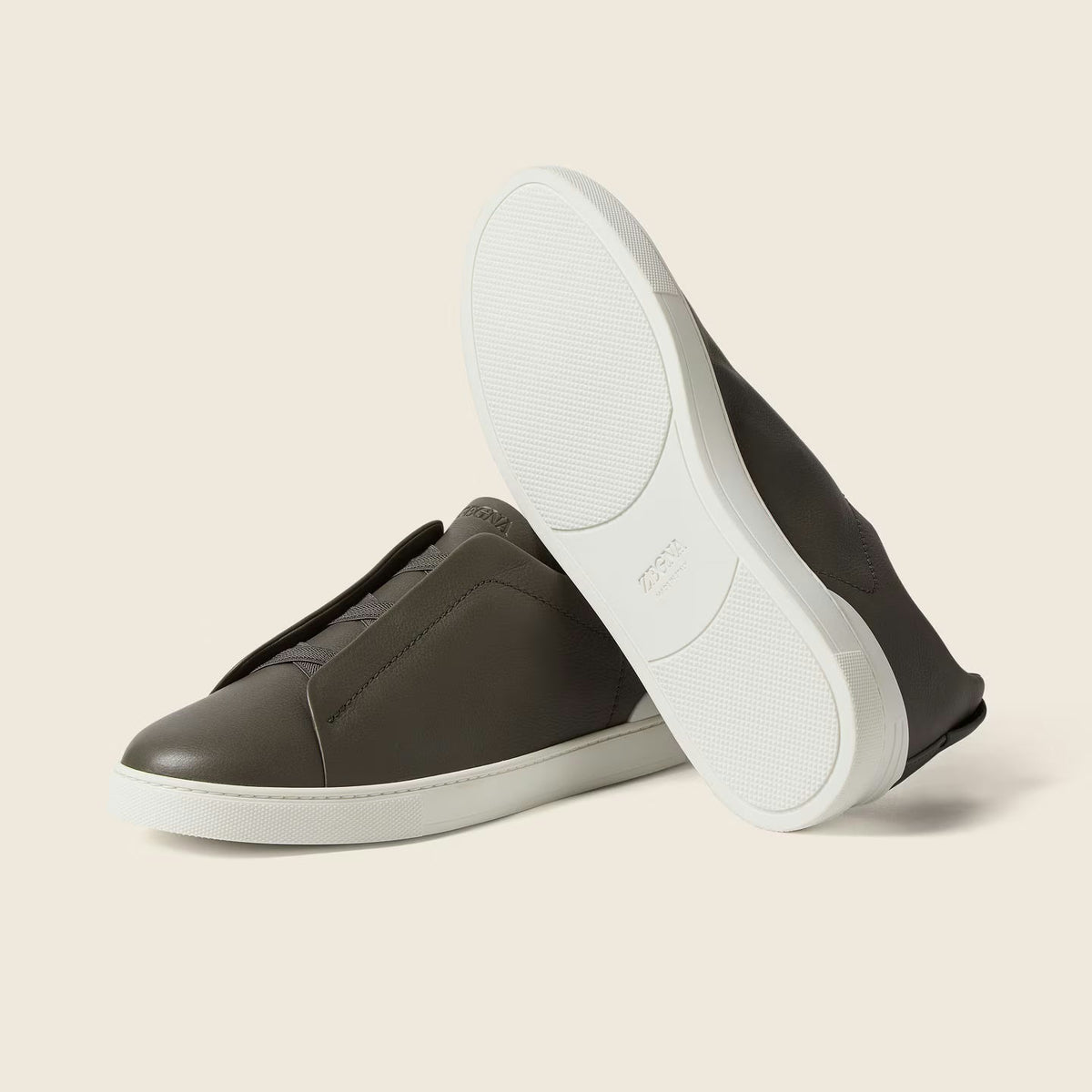 Espadrilles Zegna - Triple Stitch™ SECONDSKIN - Taupe Foncé