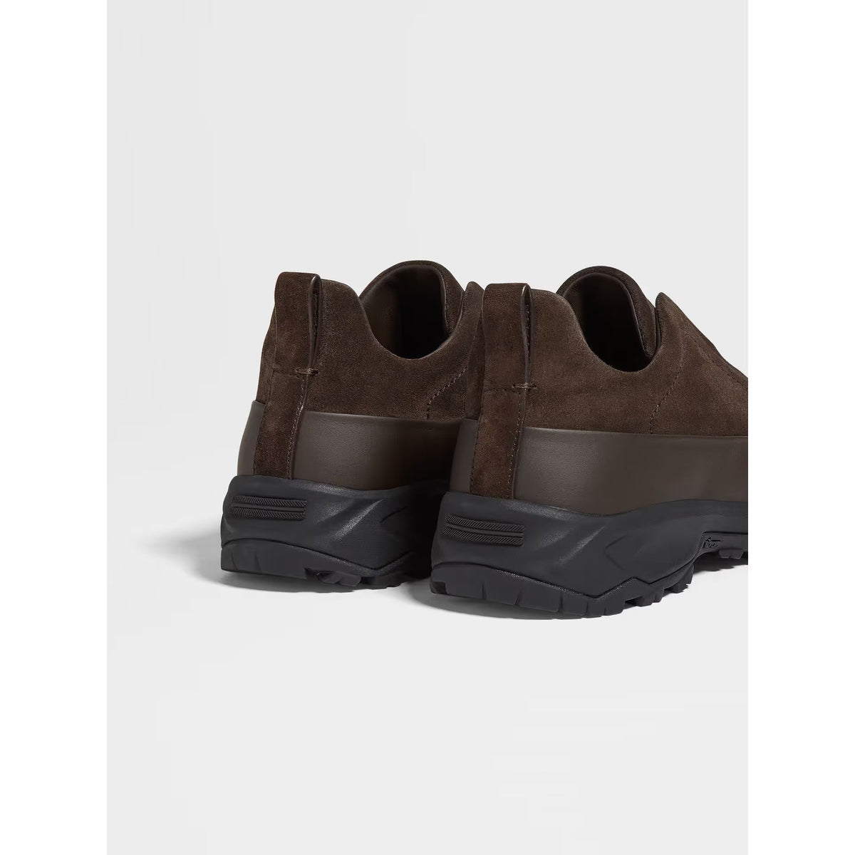 Espadrilles Zegna - Triple Stitch™ - Monte en Cuir et Veau Velours Marron Foncé