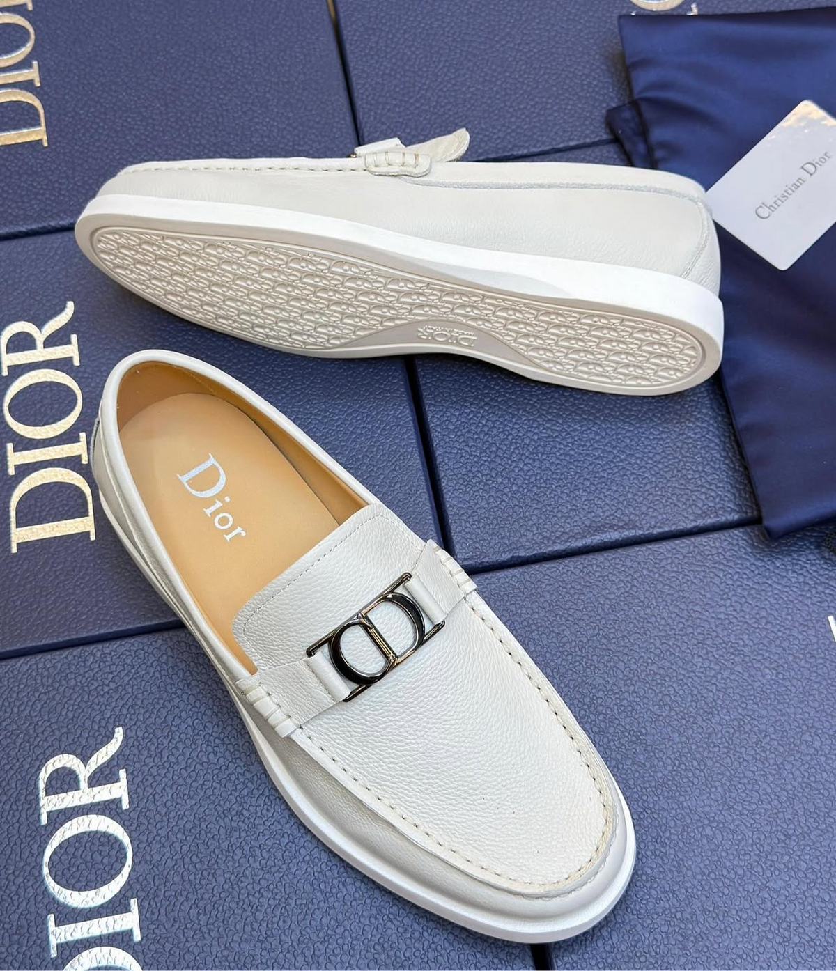 Mocassin Dior Blanc Classique