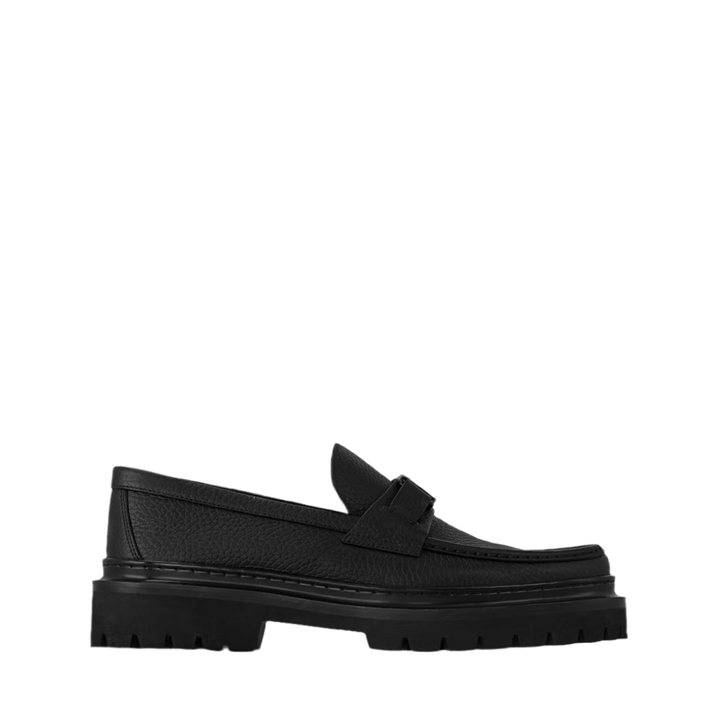 MOCASSIN MAJOR EN CUIR DE VEAU GRAINE EN NOIR