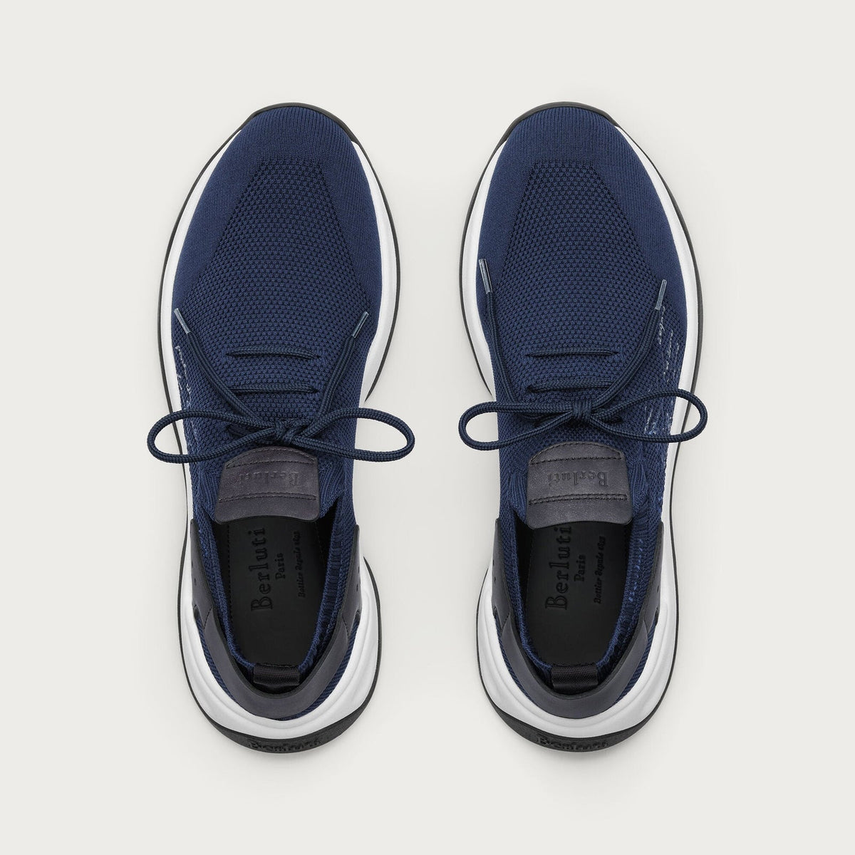 Espadrilles Berluti - Shadow - Maille et Cuir - Bleu Nuit