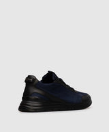 STEFANO RICCI Blue nubuck sneakers with logo