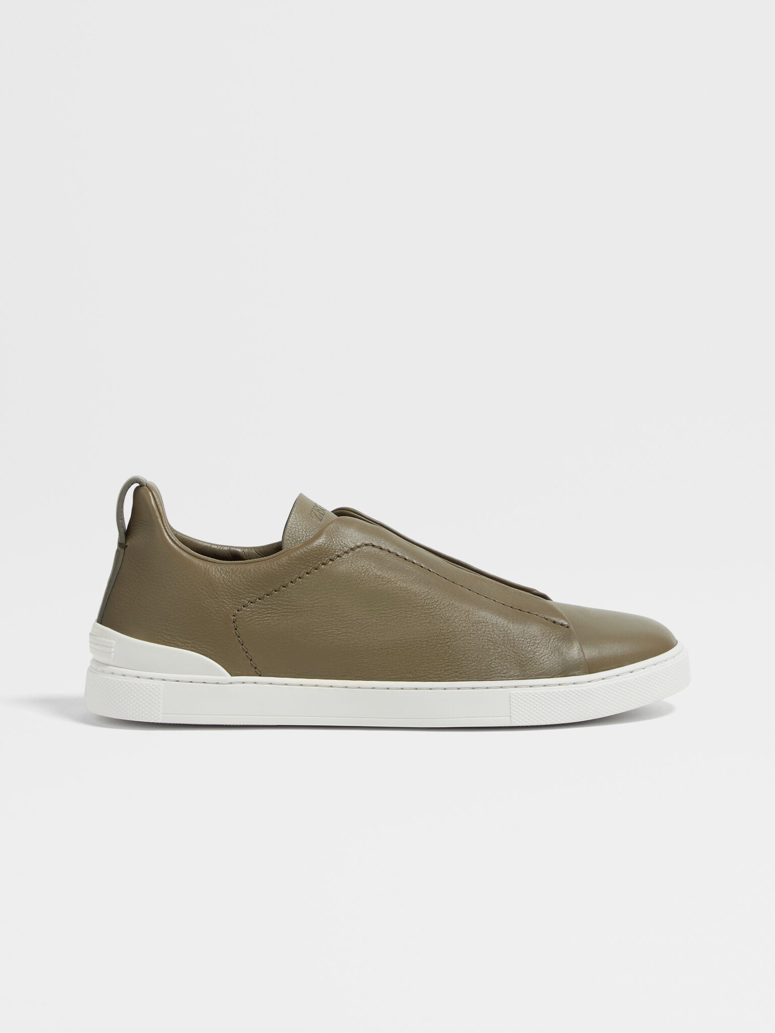BASKETS ZEGNA TRIPLE STITCH™ SECONDSKIN EN VERT OLIVE
