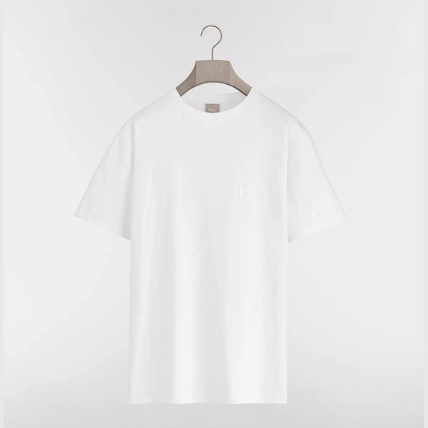 T-Shirt Christian Dior - Logo Brodé - Coupe Relax - Blanc
