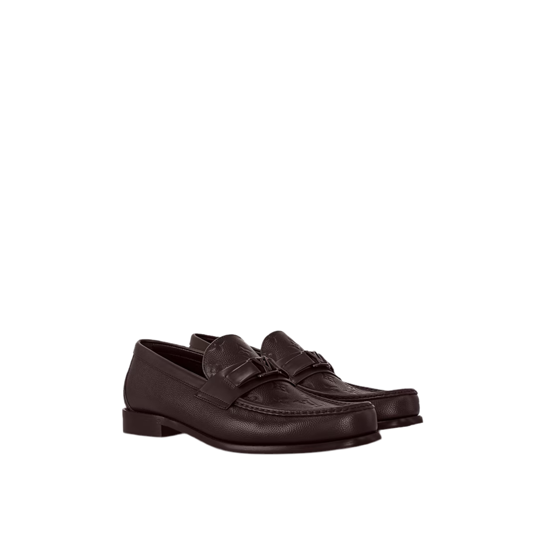 MOCASSIN LV MAJOR AU MOTIF MONOGRAM EMBLEMATIQUE EN MOKA