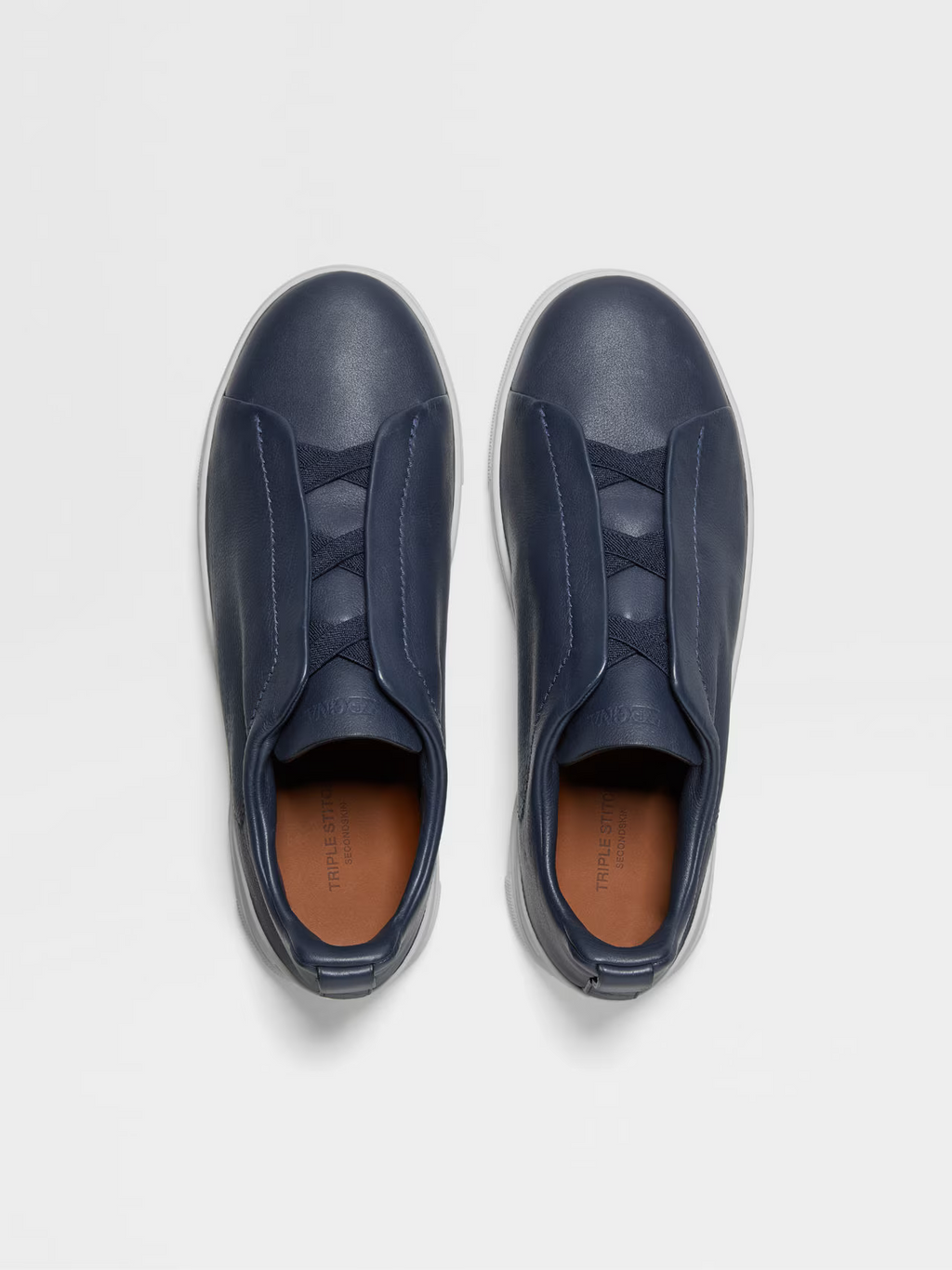 BASKETS ZEGNA TRIPLE STITCH™ SECONDSKIN EN BLEU