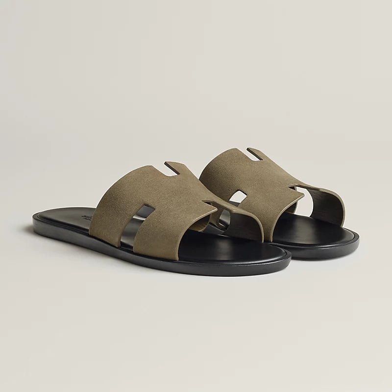 Sandales Hermes - Izmir - vert toundra