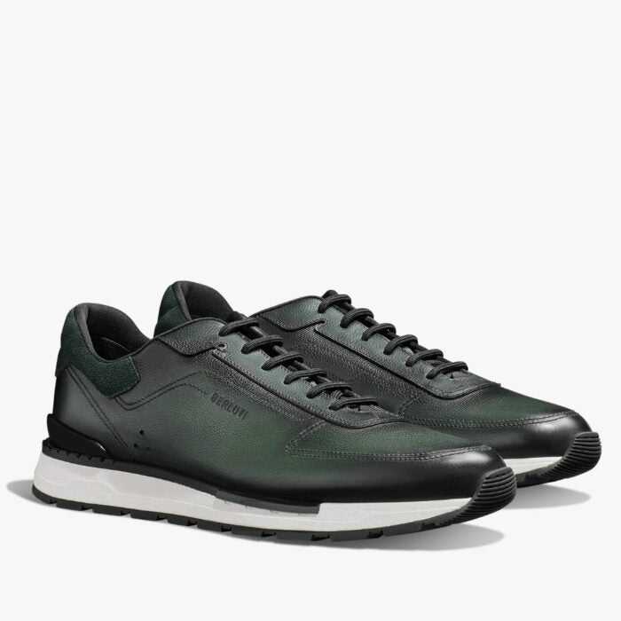 SNEAKER BERLUTI FAST TRACK EN CUIR DE VEAU VENEZIA EN VERT