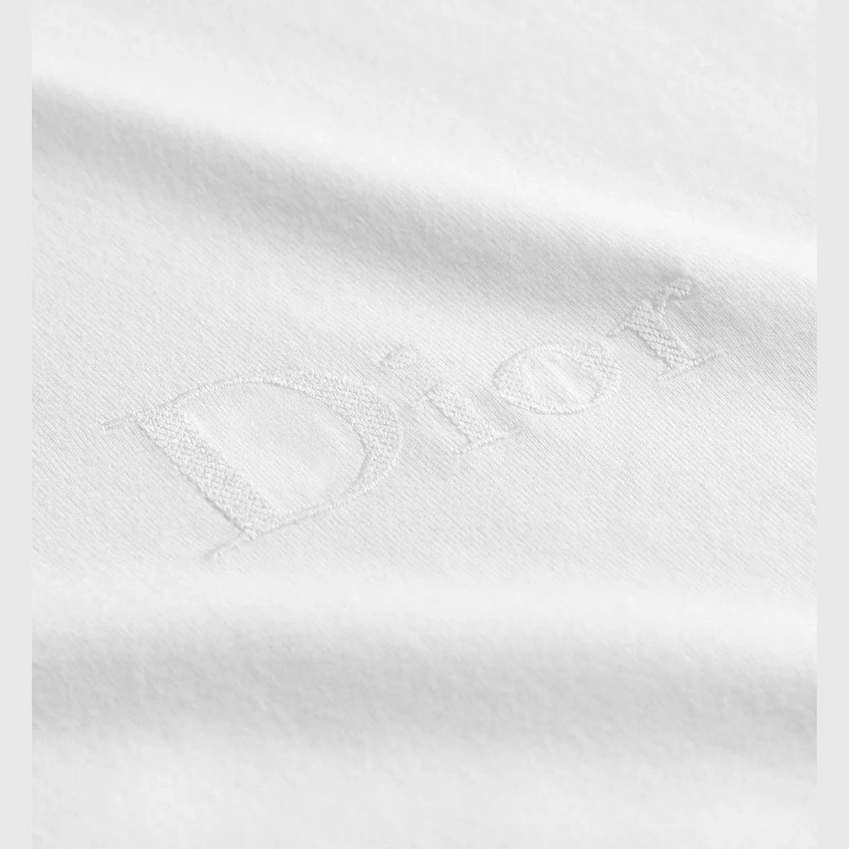 T-Shirt Christian Dior - Logo Brodé - Coupe Relax - Blanc