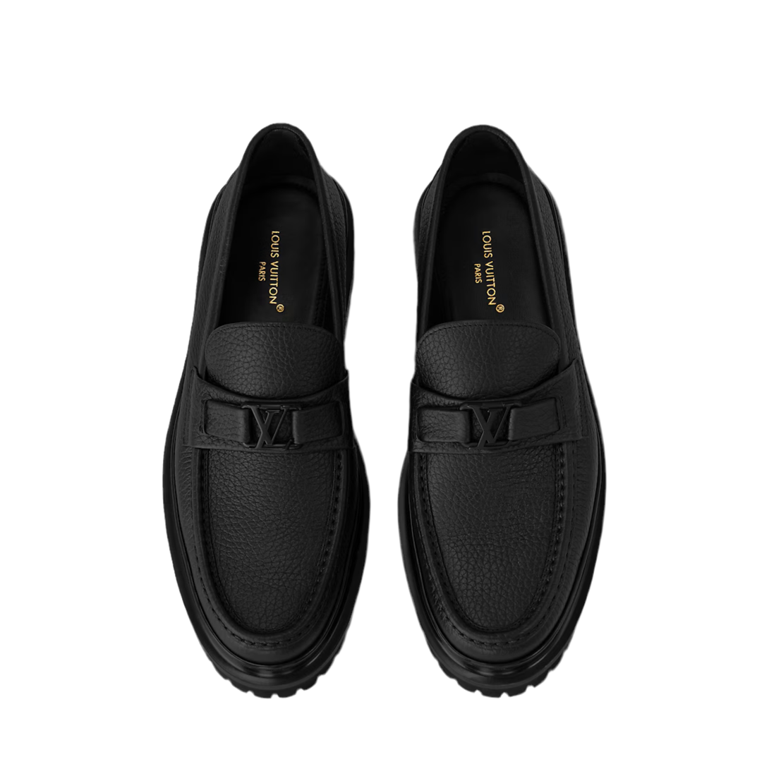 MOCASSIN MAJOR EN CUIR DE VEAU GRAINE EN NOIR