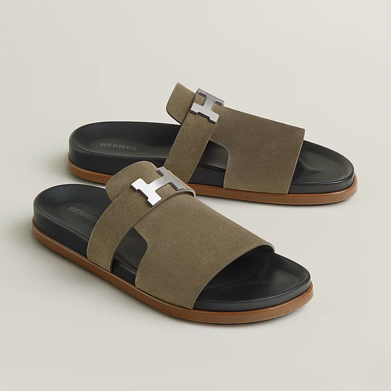 Sandales Hermes - Jaurès - Étoupe