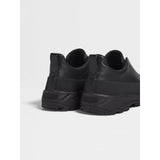Espadrilles Zegna - Triple Stitch™ - Monte en Cuir et Veau Velours Noir
