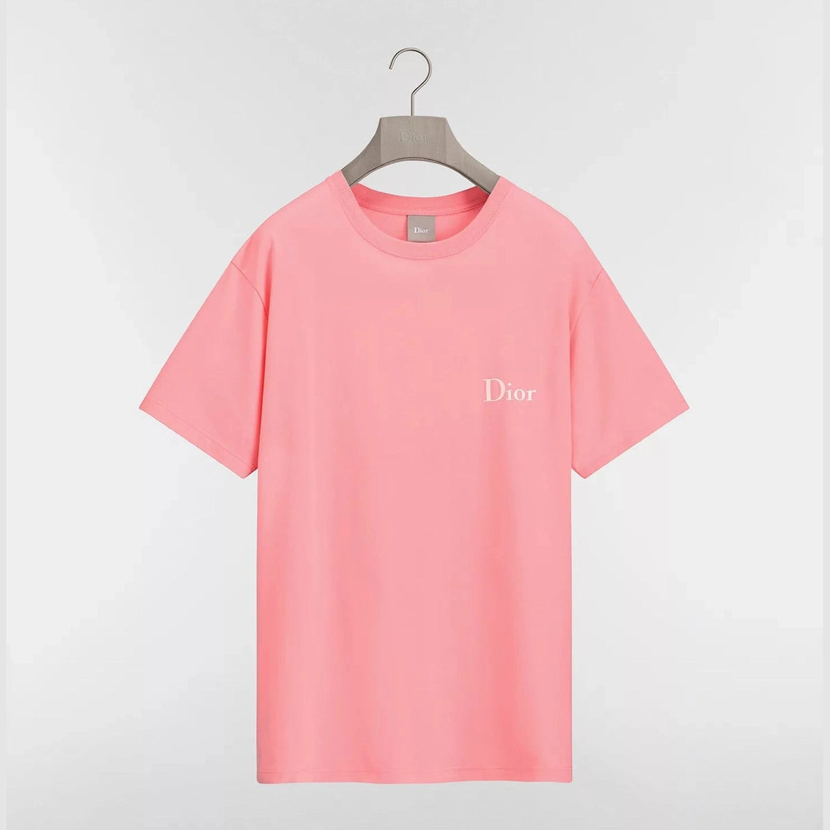 T-Shirt Christian Dior - Logo Brodé - Coupe Relax - Rose