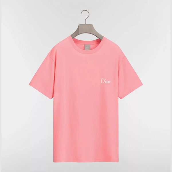 T-Shirt Christian Dior - Logo Brodé - Coupe Relax - Rose