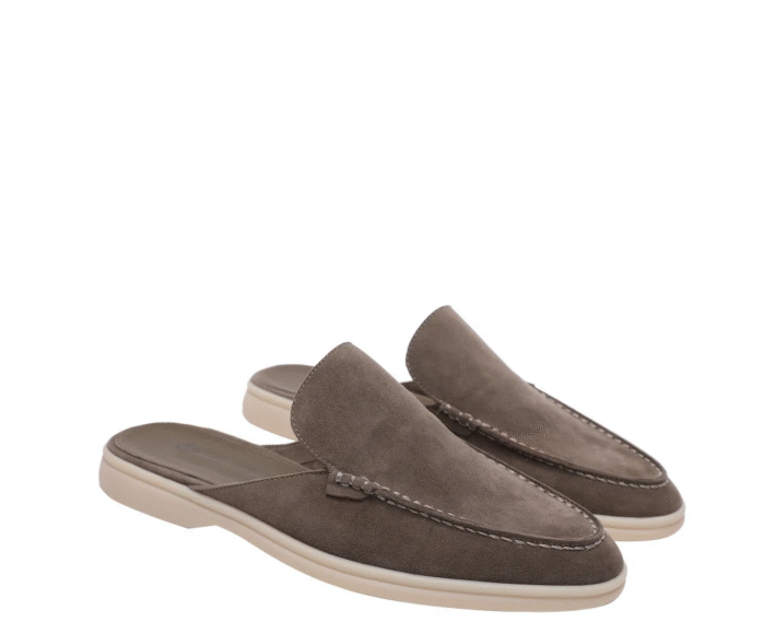 MOCASSINS BABOUCHE WALK EN MARRON CENDRE