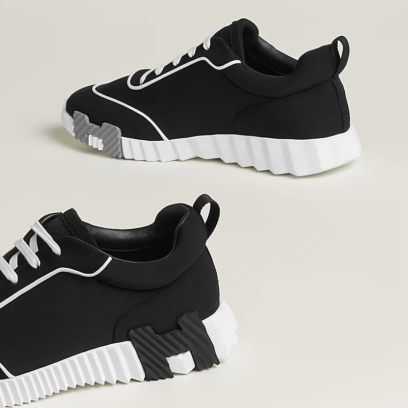 Espadrilles Hermes - Bouncing - Noir/Blanc