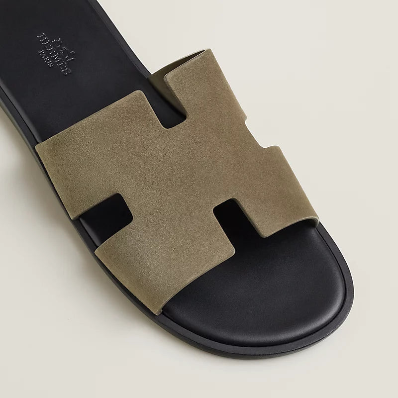 Sandales Hermes - Izmir - vert toundra