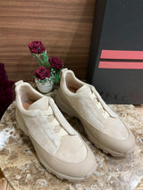Espadrilles Zegna - Triple Stitch™ - Monte en Cuir et Veau Velours - Beige