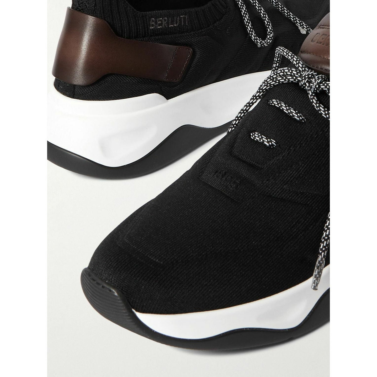 Espadrilles Berluti - Shadow - Maille et Cuir - Noir