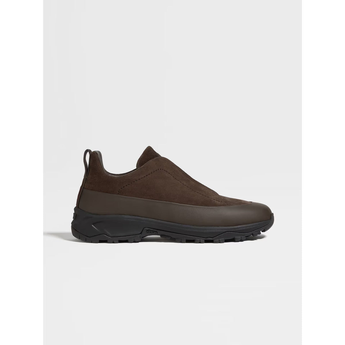 Espadrilles Zegna - Triple Stitch™ - Monte en Cuir et Veau Velours Marron Foncé