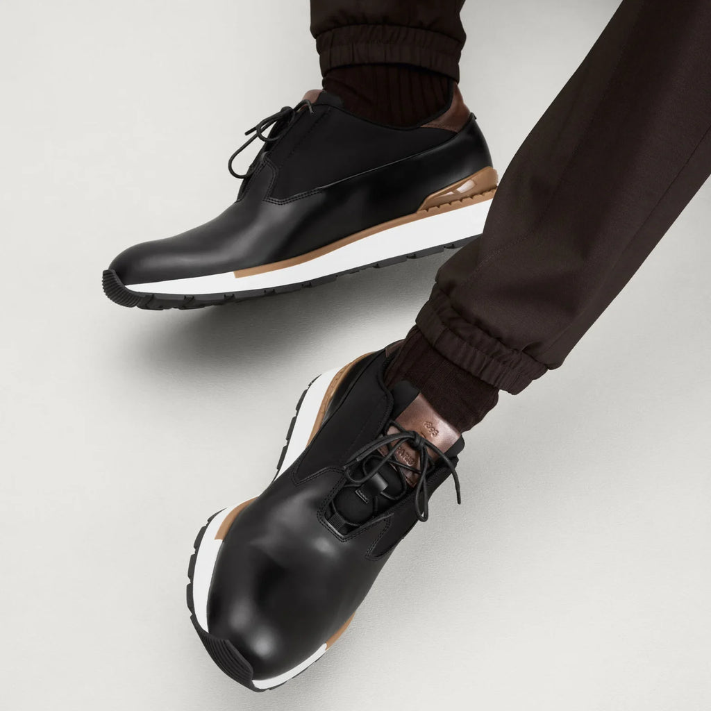 SNEAKER BERLUTI FAST TRACK EN CUIR DE VEAU GLACE EN NOIR