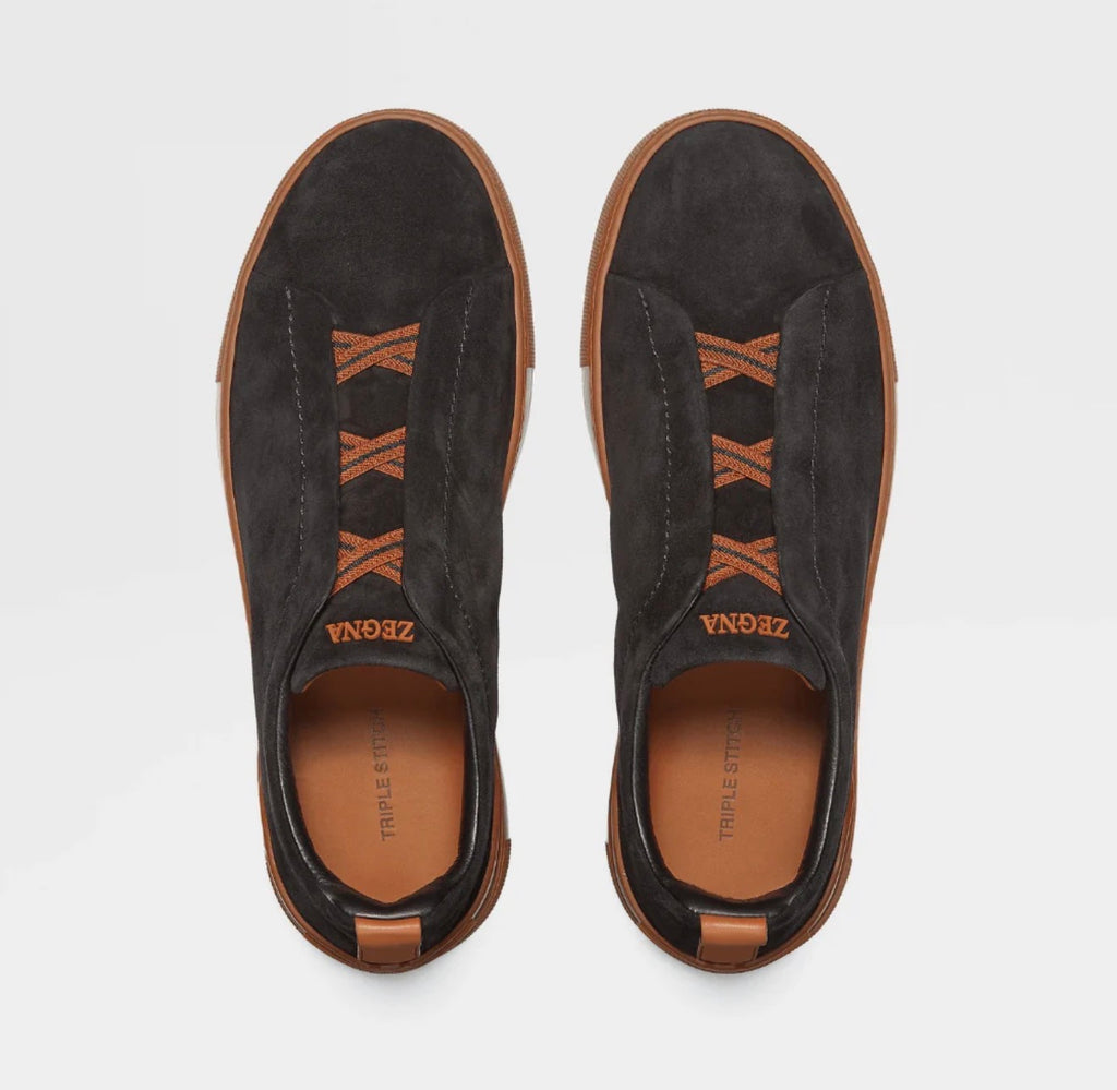 BLACK SUEDE SNEAKERS BLACK cognac