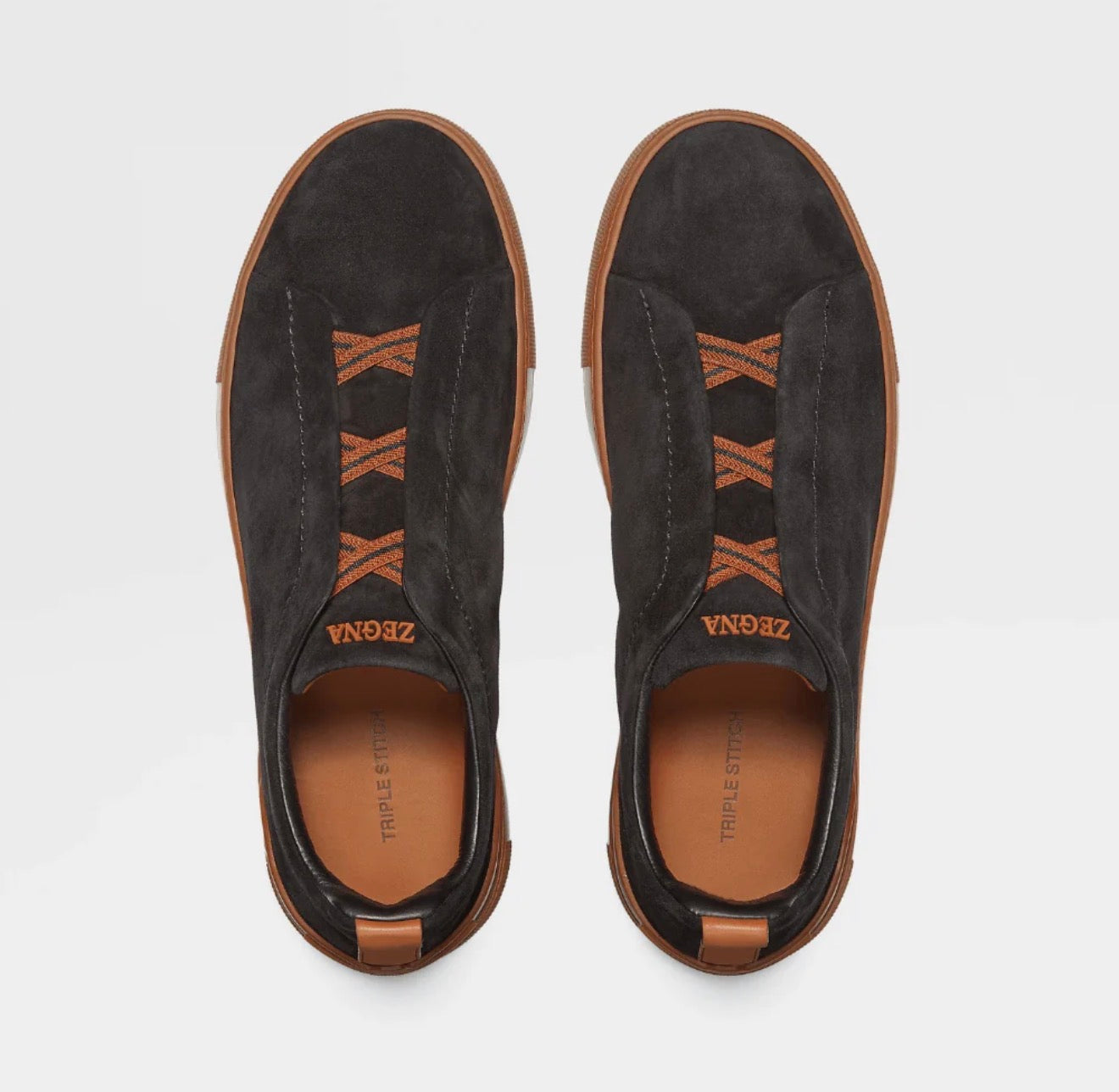 BLACK SUEDE SNEAKERS BLACK cognac