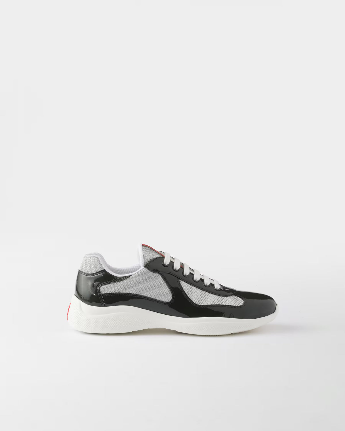Sneakers Prada America’s Cup en cuir verni et tissu technique