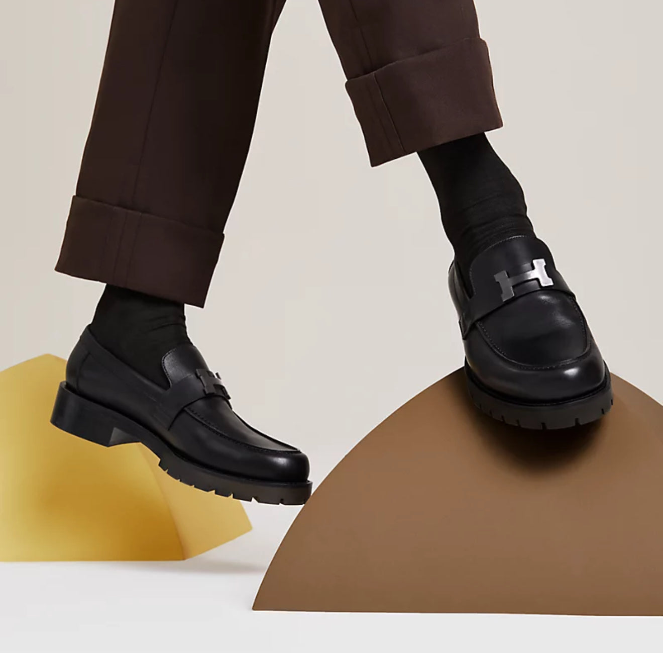 MOCASSINS HERMES GREGOIRE EN NOIR