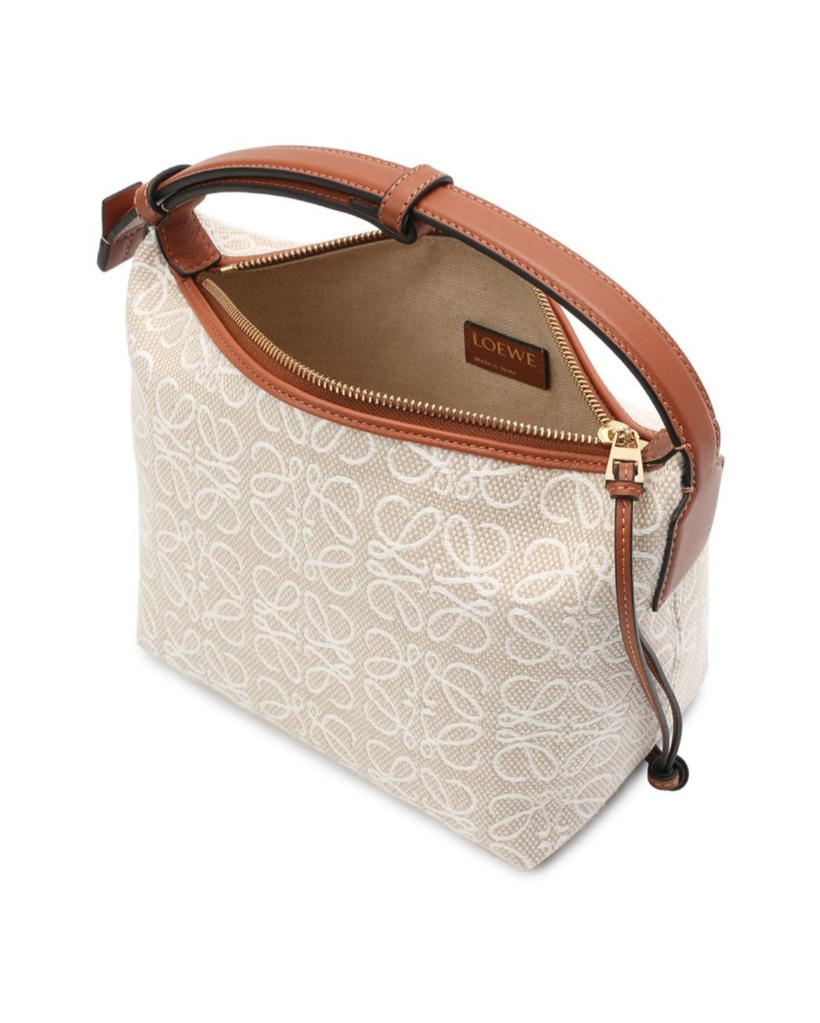 CUBI MEDUIM COTTON-BLEND AND LEATHER SHOULDER BAG