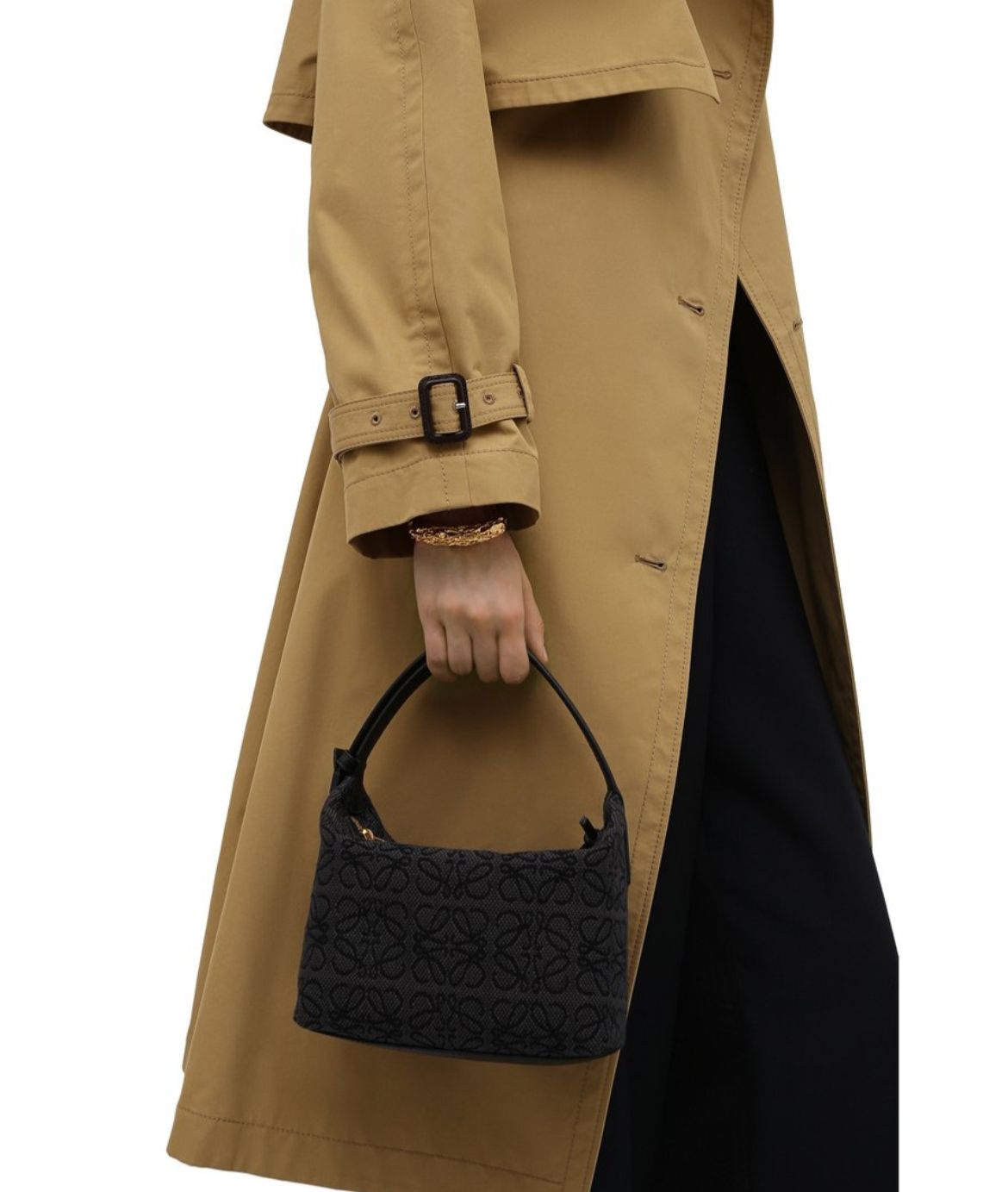 CUBI MEDUIM COTTON-BLEND AND LEATHER SHOULDER BAG