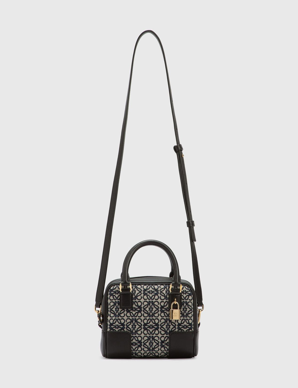 AMAZONA 23 BAG IN ANAGRAM JACQUARD AND CALFSKIN IN NAVY