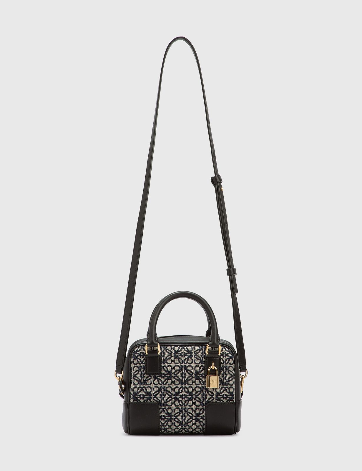 AMAZONA 23 BAG IN ANAGRAM JACQUARD AND CALFSKIN IN NAVY