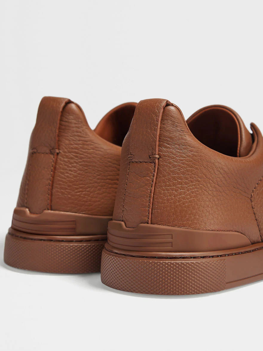 BASKETS TRIPLE STITCH™ EN CUIR DE CERF FOLIAGE FONCÉ