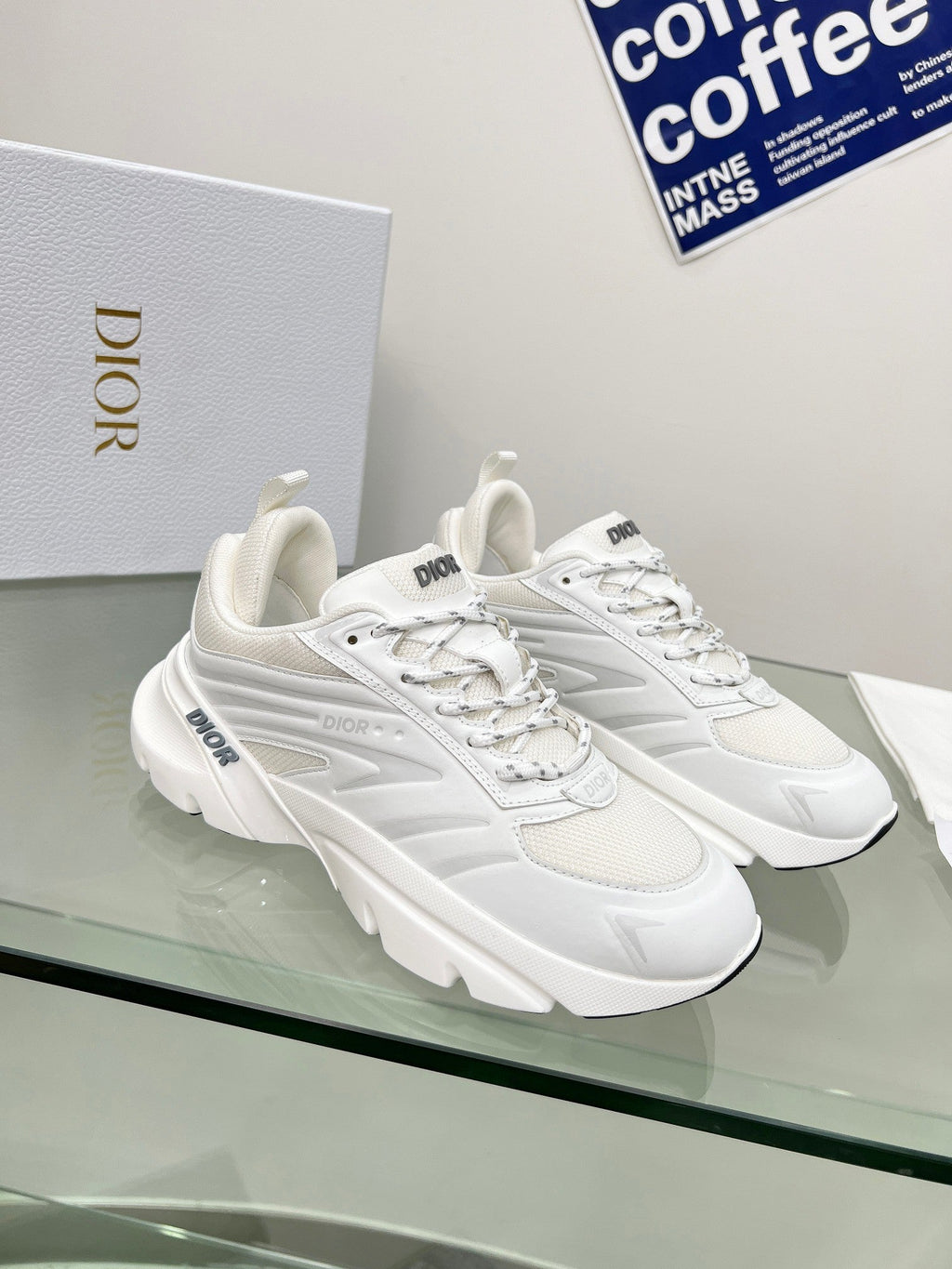 SNEAKER DIOR B44 BLADE A MAILLE BLANC 2025