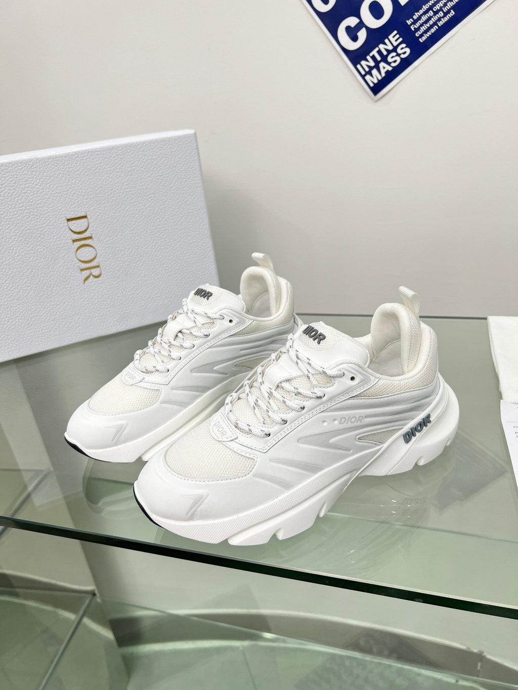SNEAKER DIOR B44 BLADE A MAILLE BLANC 2025