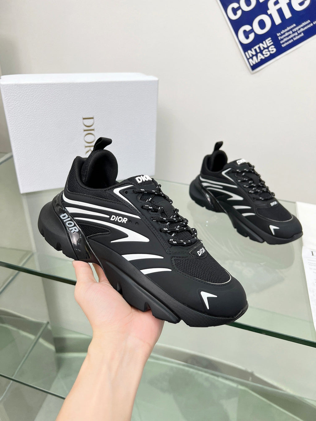 SNEAKER DIOR B44 BLADE A MAILLE BLACK 2025