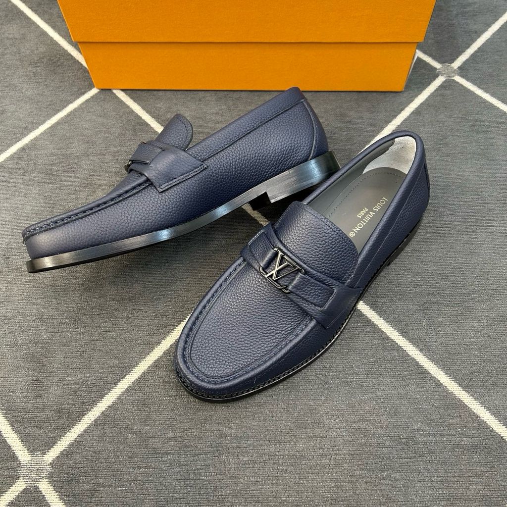 Mocassin Louis Vuitton Bleu Mate