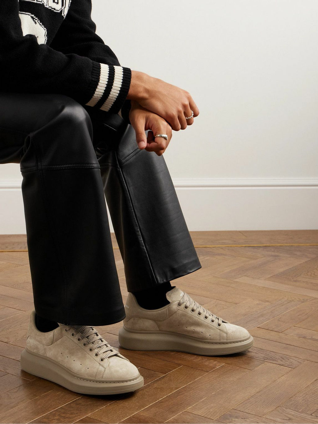 Alexander McQueen - Exaggerated-Sole Suede Sneakers