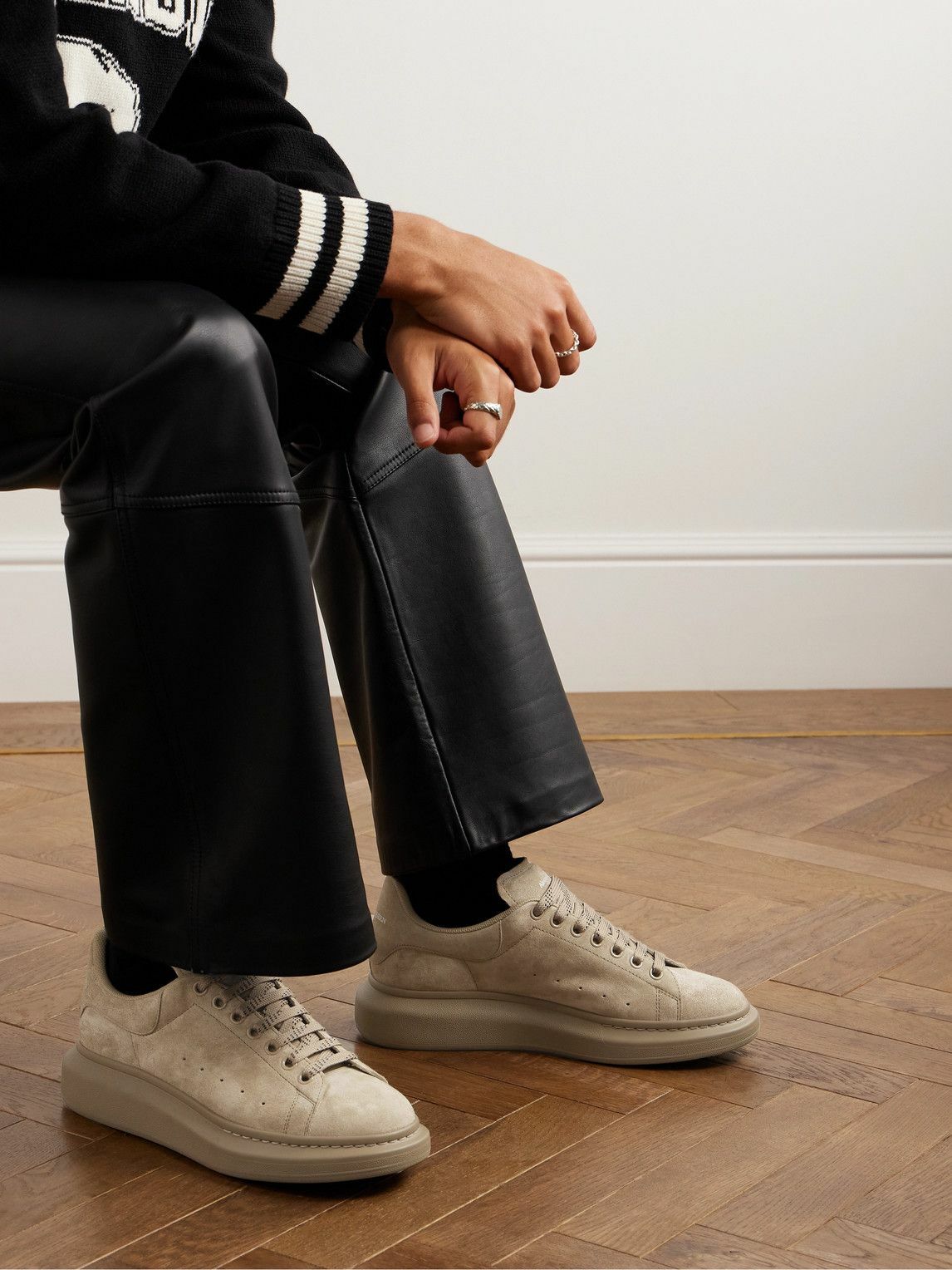 Alexander McQueen - Exaggerated-Sole Suede Sneakers